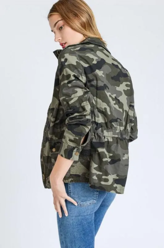 Long Sleeves Camouflage Pattern Jacket with Pocket sold by BOLD elements