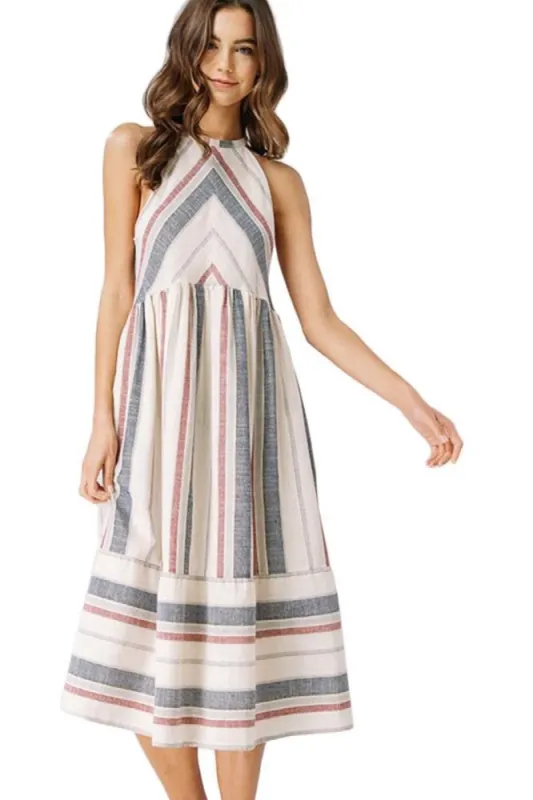 Women's Striped Woven Dress sold by BOLD elements