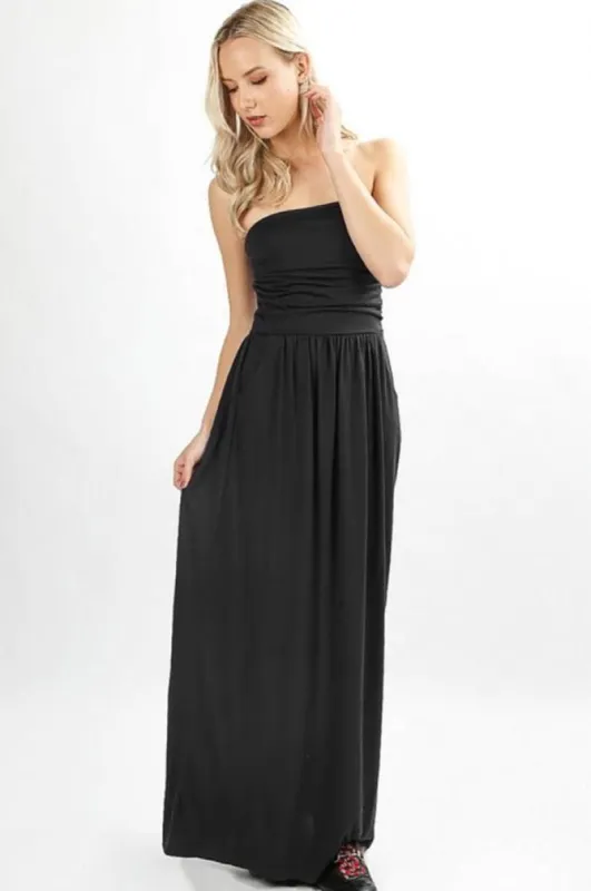 Women Off Shoulder Viscose Tube Maxi Dress sold by BOLD elements