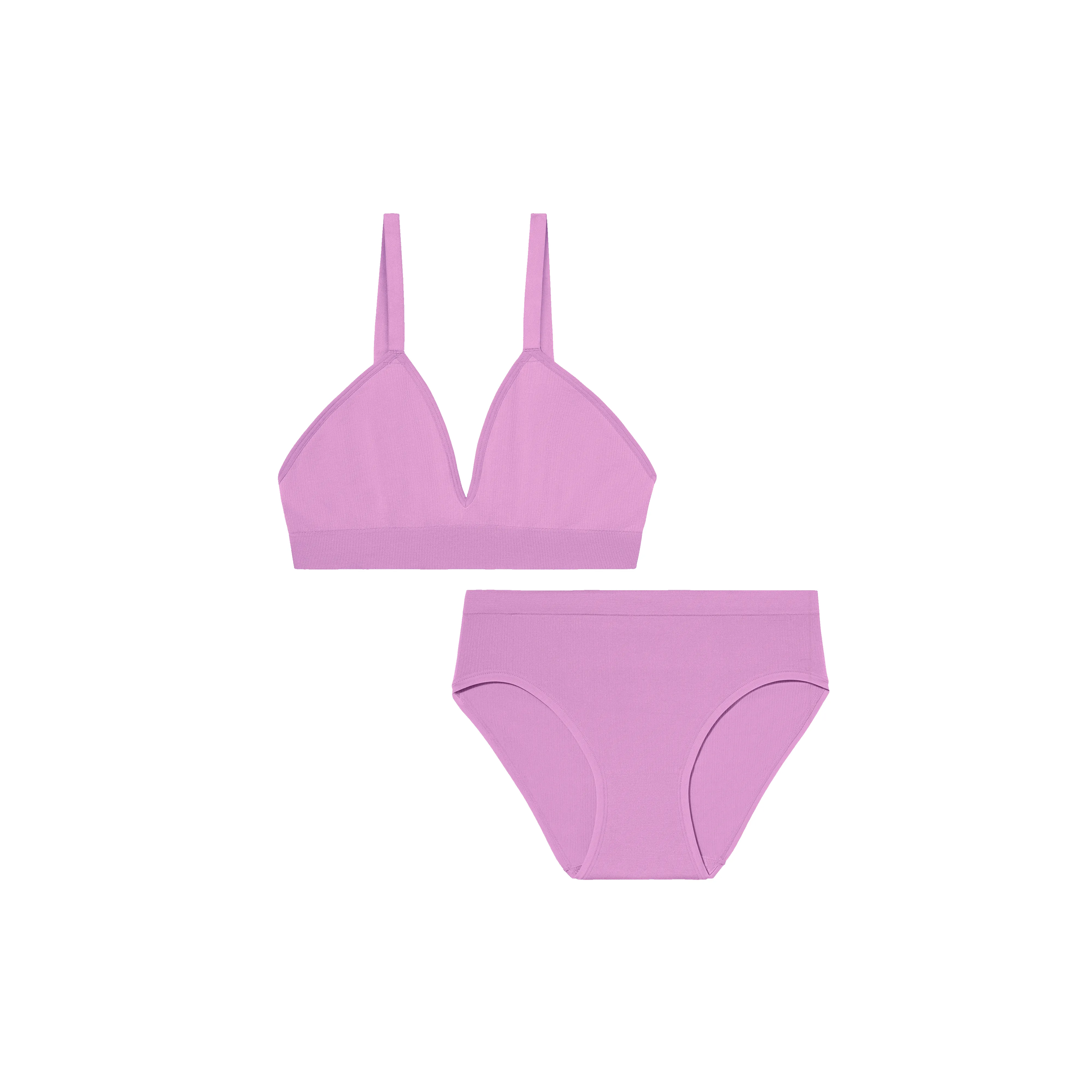 Women's Seamless Triangle Bralette + Brief sold by Bombas