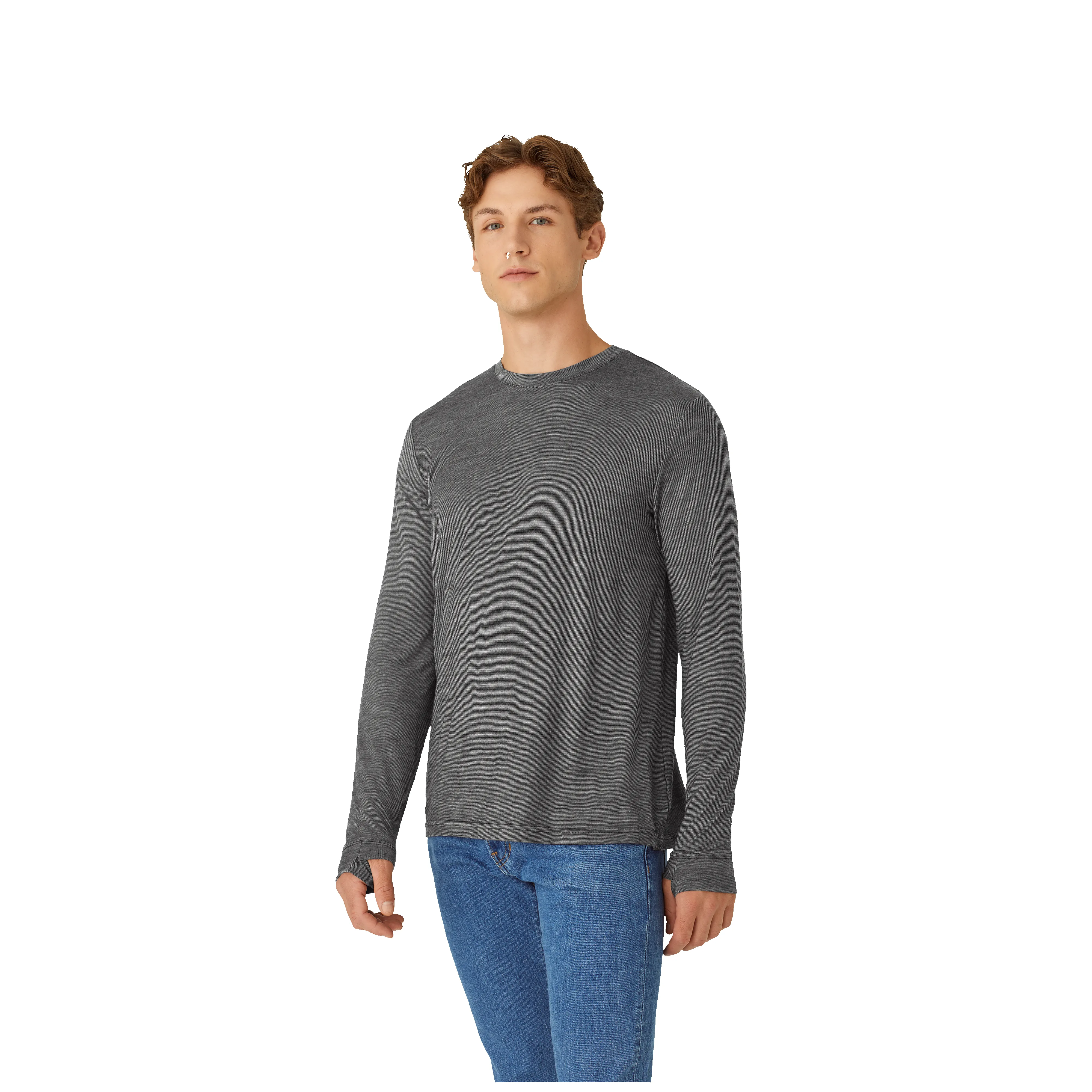 Men's Merino Wool Blend Crew Neck Long Sleeve T-Shirt sold by Bombas product image thumbnail 3