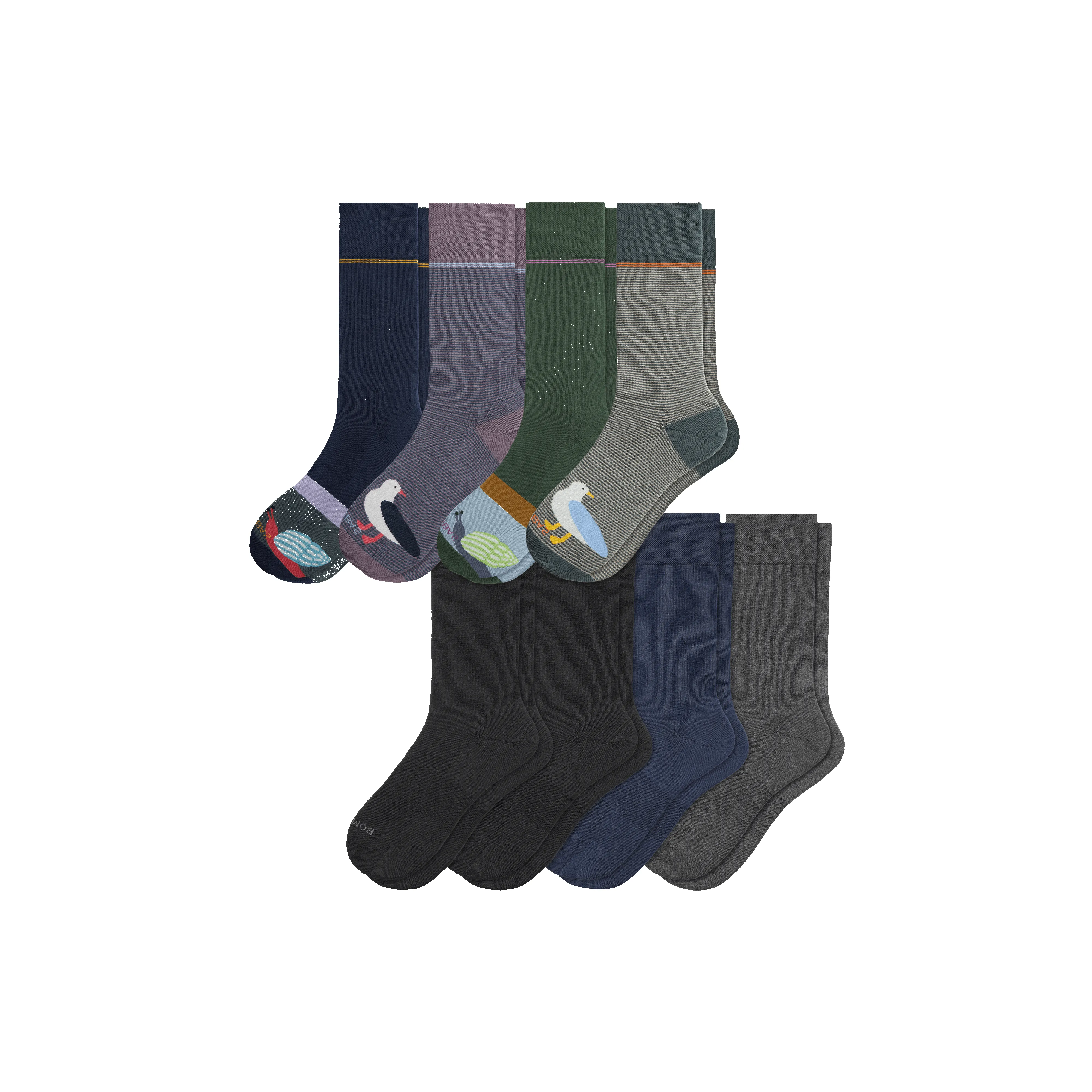 Men's Dress Calf Sock 8-Pack sold by Bombas