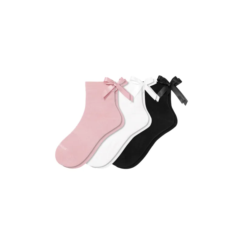 Women's Lightweight Bow Quarter Sock 3-Pack sold by Bombas