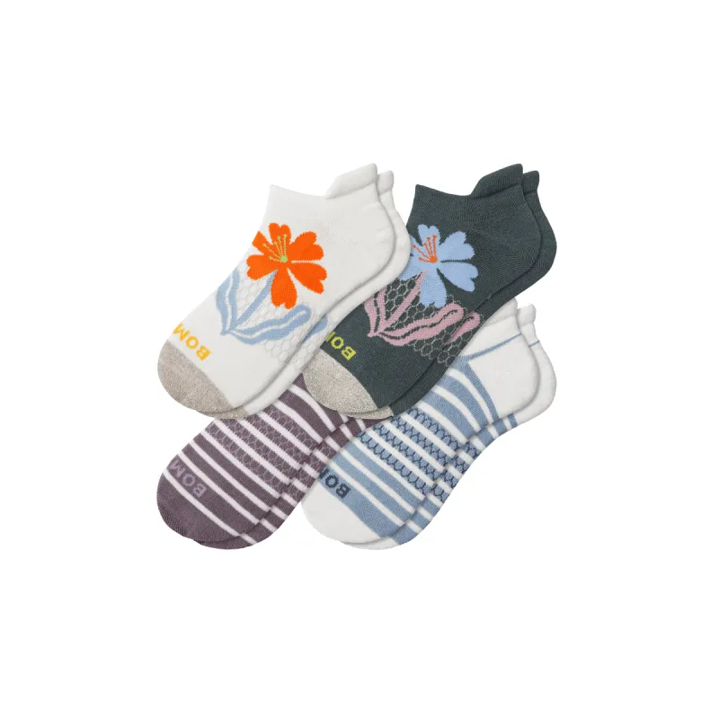 Women's Garden Party Ankle Sock 4-Pack sold by Bombas