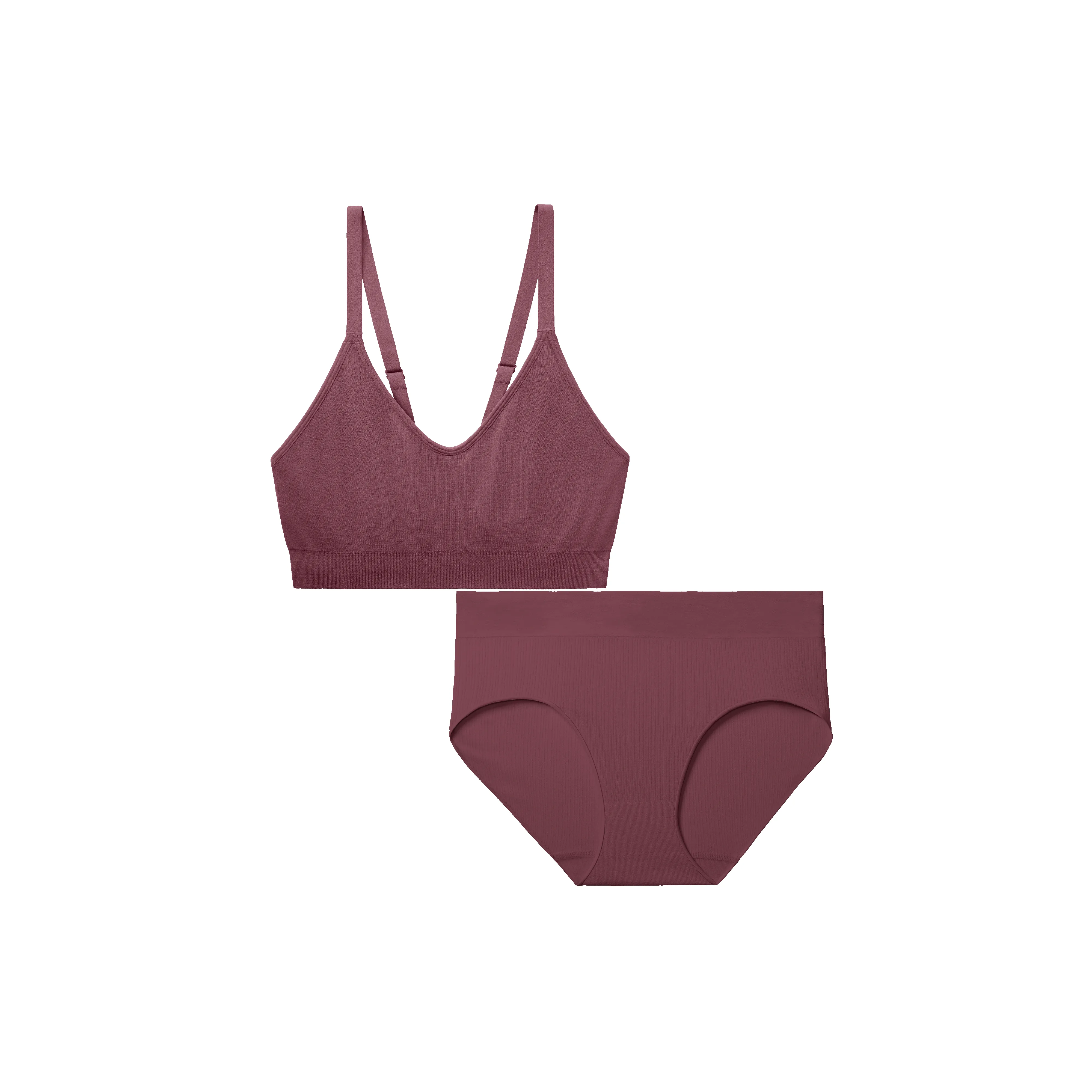 Women's Seamless Scoop Bralette + Full Brief sold by Bombas