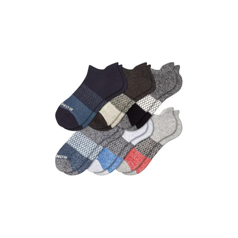 Men's Tri-Block Marl Ankle Sock 6-Pack sold by Bombas