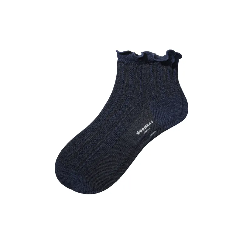 Women's Pointelle Frill Quarter Socks sold by Bombas