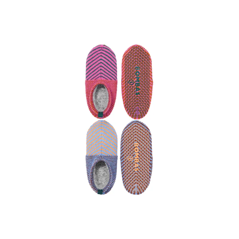 Women's Patterned Gripper Slipper - Double Cushion 2-Pack sold by Bombas