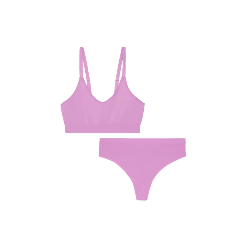 Women's Seamless Scoop Bralette + Thong sold by Bombas