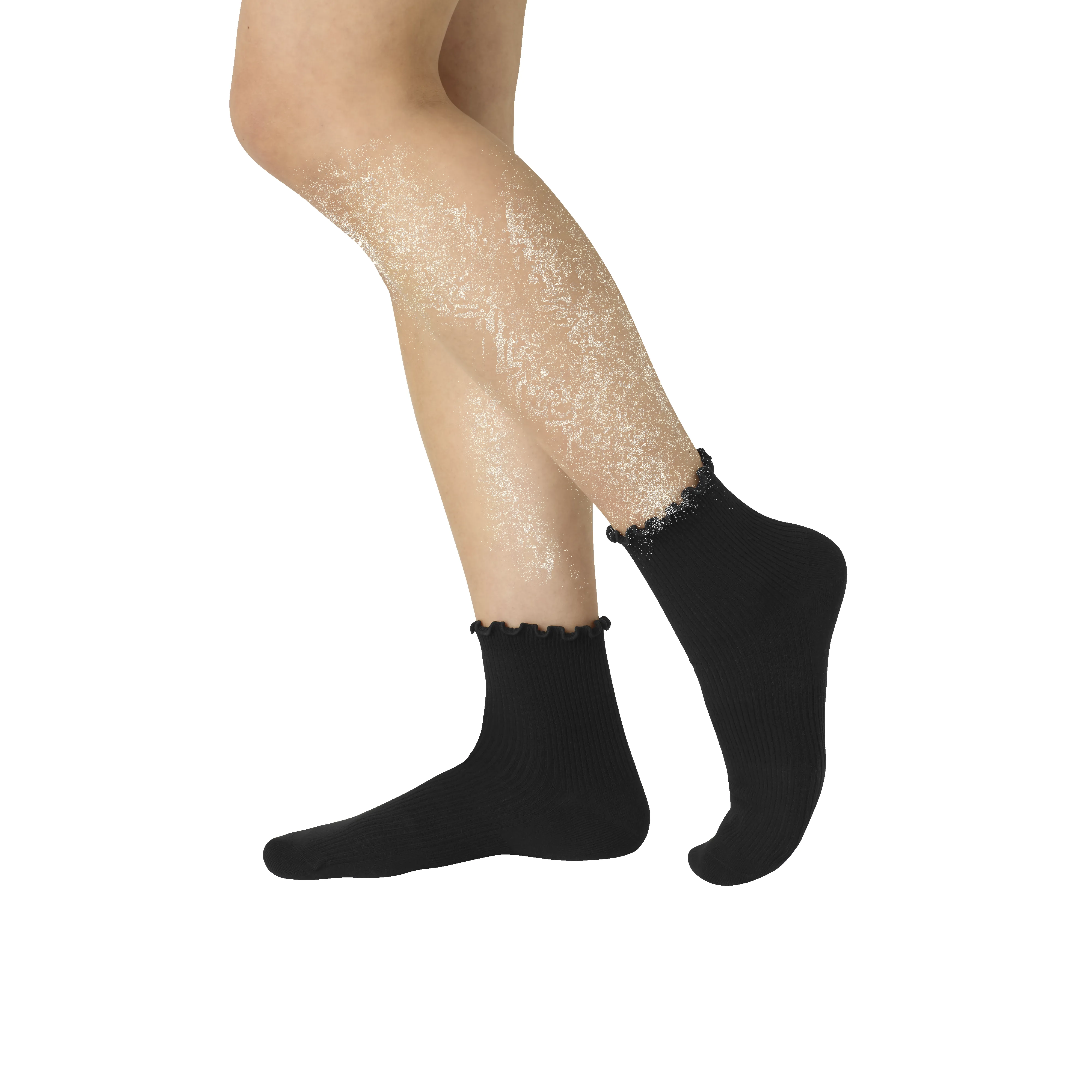 Women's Frilly Rib Quarter Sock 4-Pack sold by Bombas product image thumbnail 3