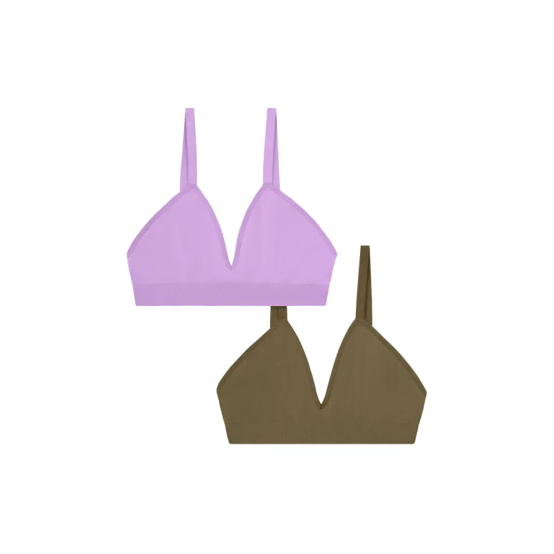Women's Seamless Triangle Bralette 2-Pack sold by Bombas