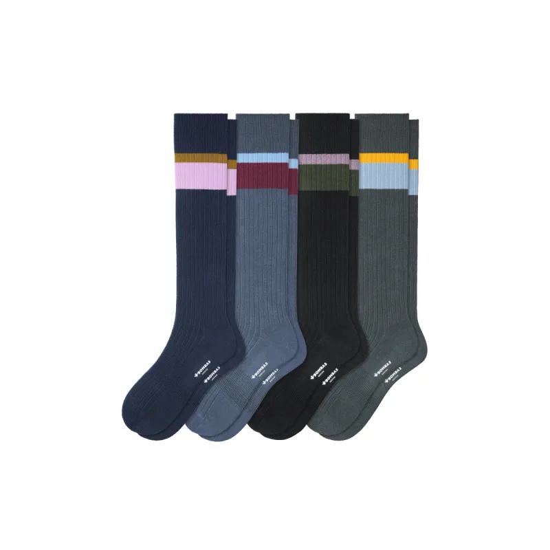 Men's Ribbed Dress Over the Calf Sock 4-Pack sold by Bombas