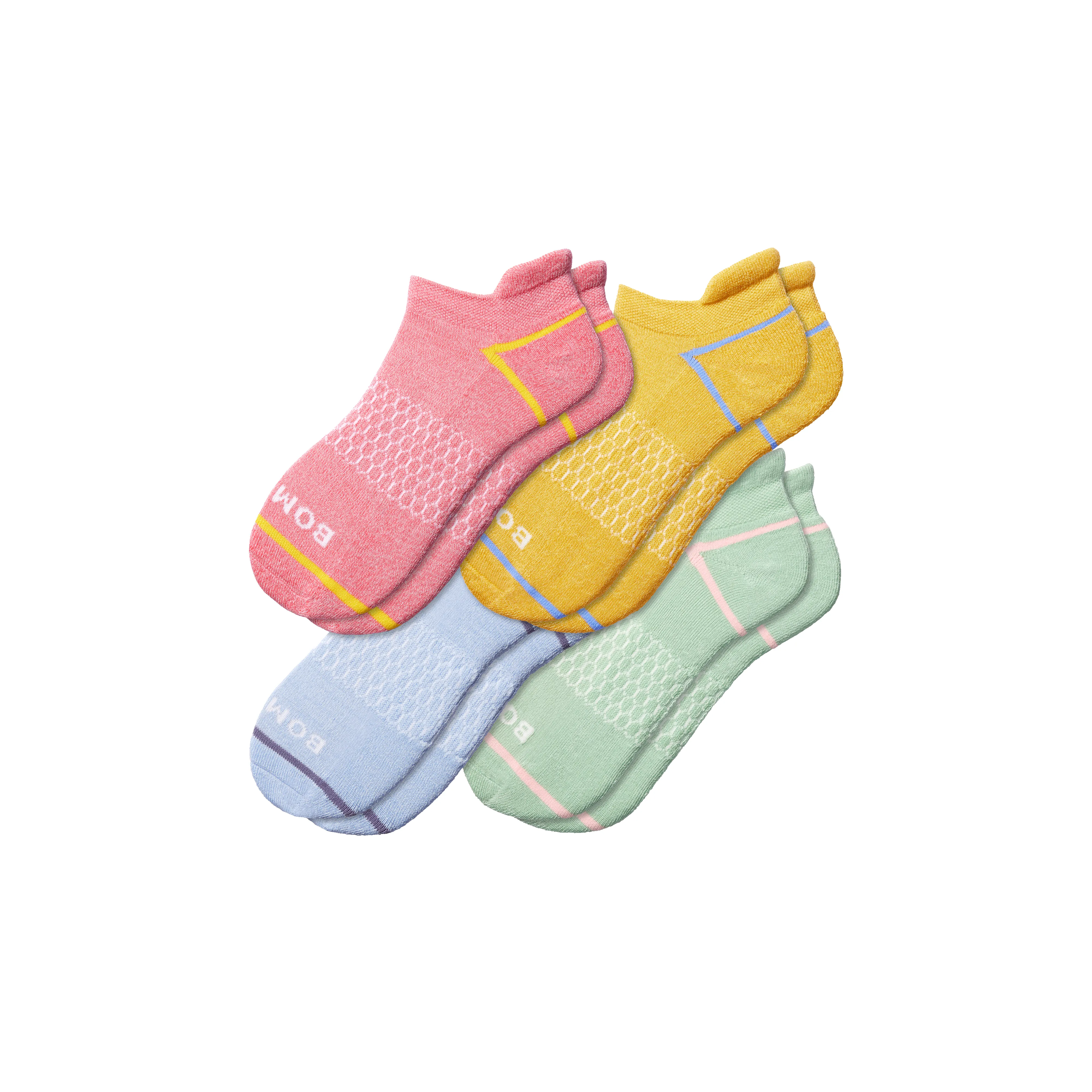 Women's Border Stripe Ankle Sock 4-Pack sold by Bombas