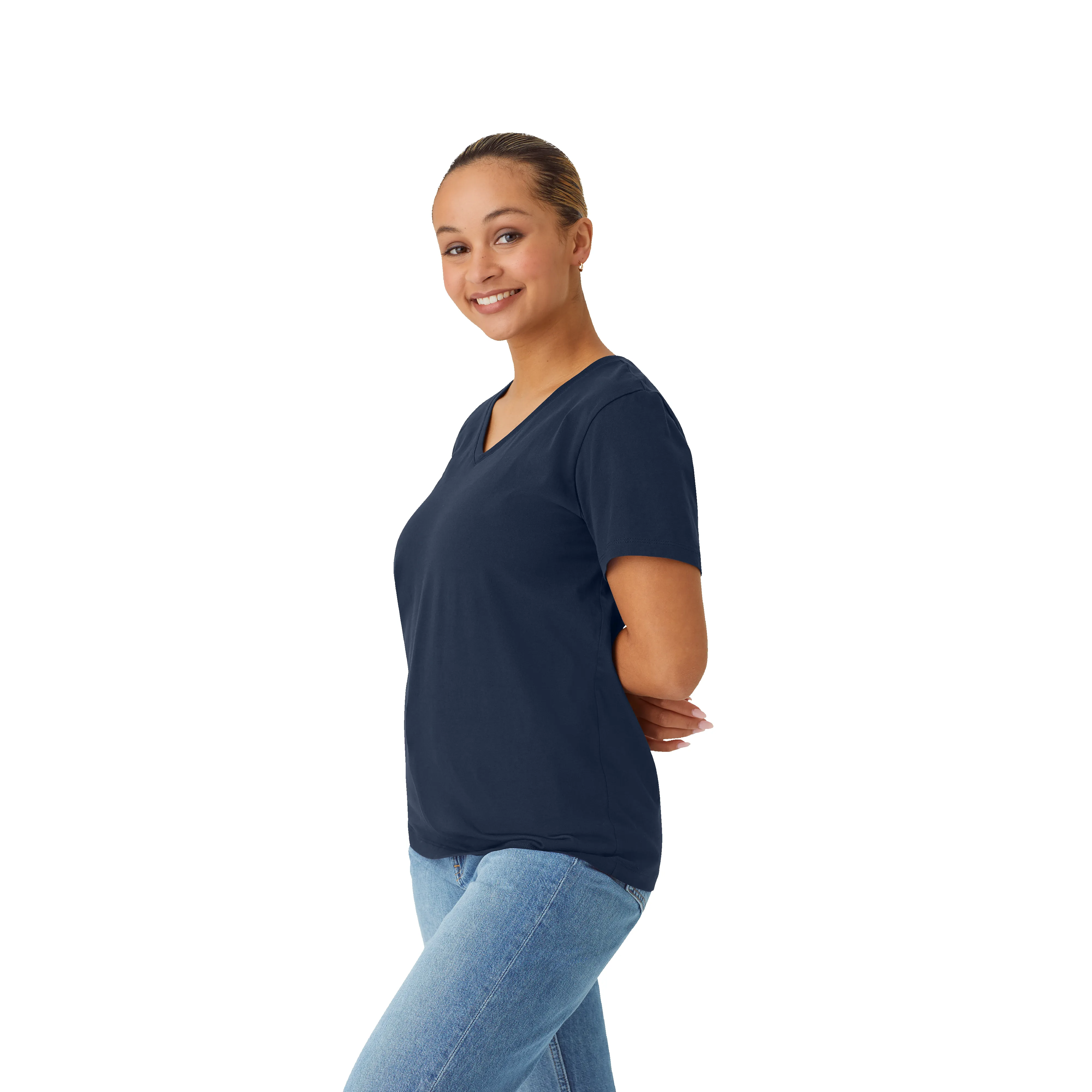 Women's Pima Cotton V-Neck T-Shirt 3-Pack sold by Bombas