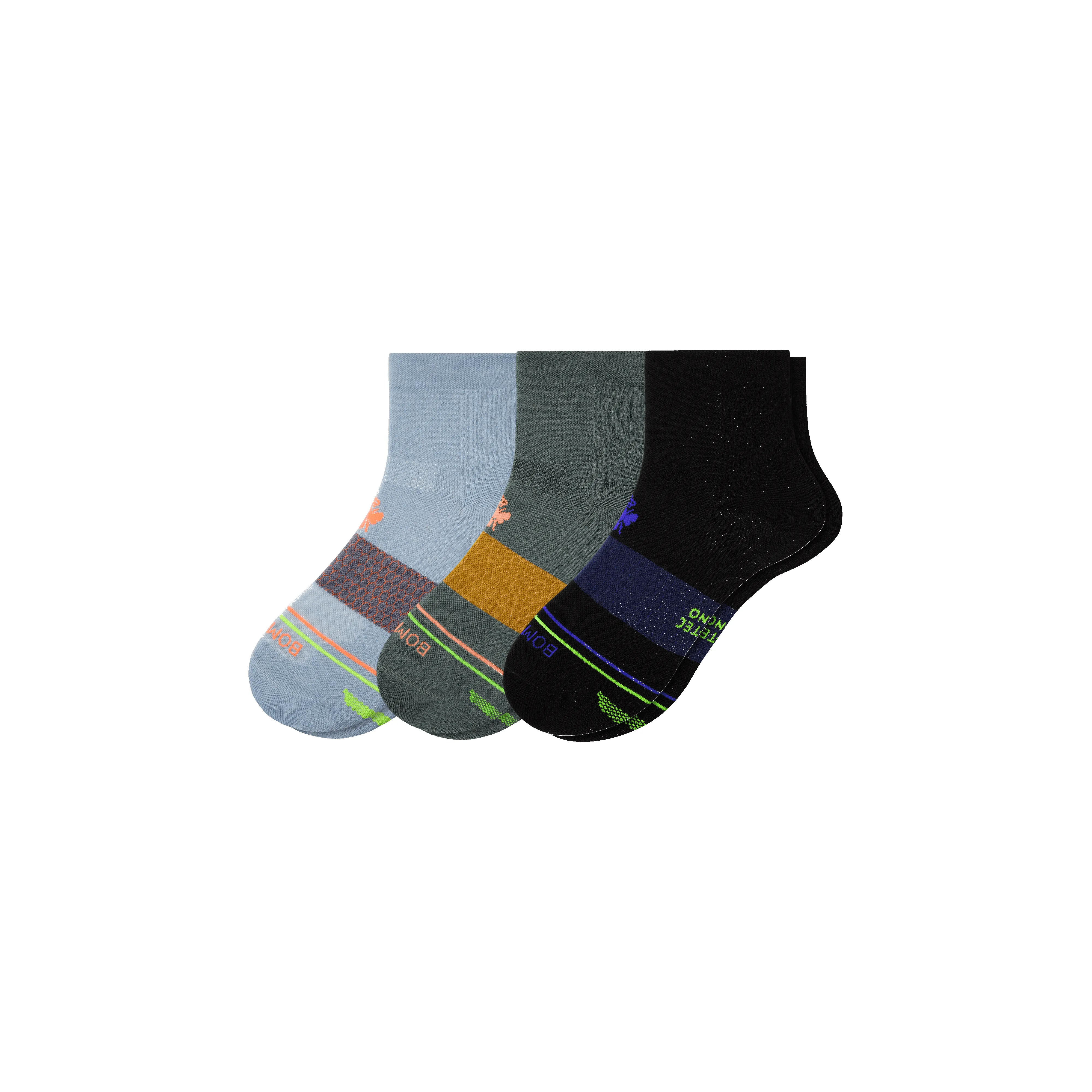 Men's Merino Wool Blend Athletic Quarter Sock 3-Pack sold by Bombas