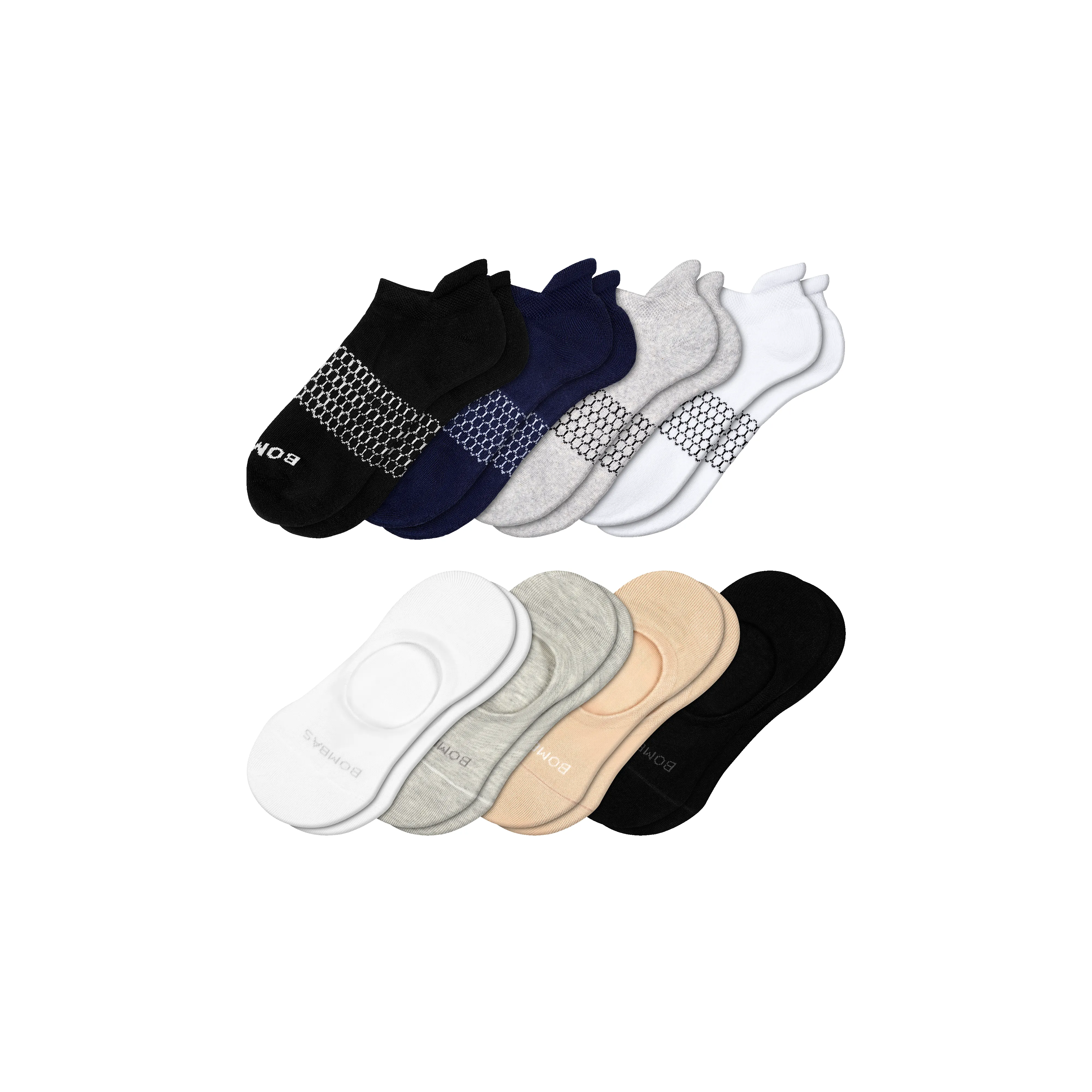 Women's Ankle & Lightweight No Show Sock 8-Pack sold by Bombas
