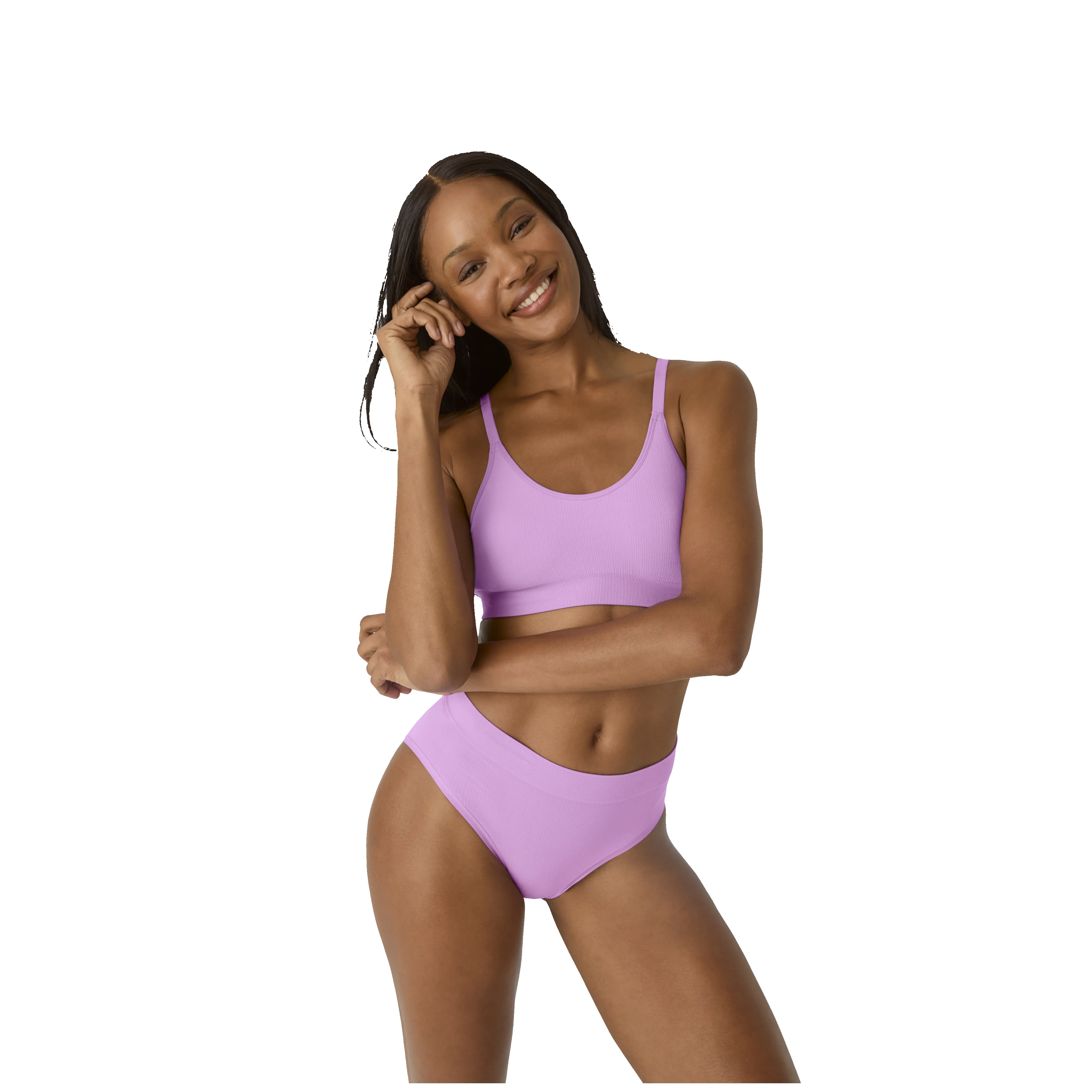 Women’s Seamless Scoop Bralette + High Rise Brief sold by Bombas product image thumbnail 5