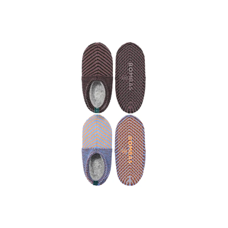Men's Patterned Gripper Slipper - Double Cushion 2-Pack sold by Bombas
