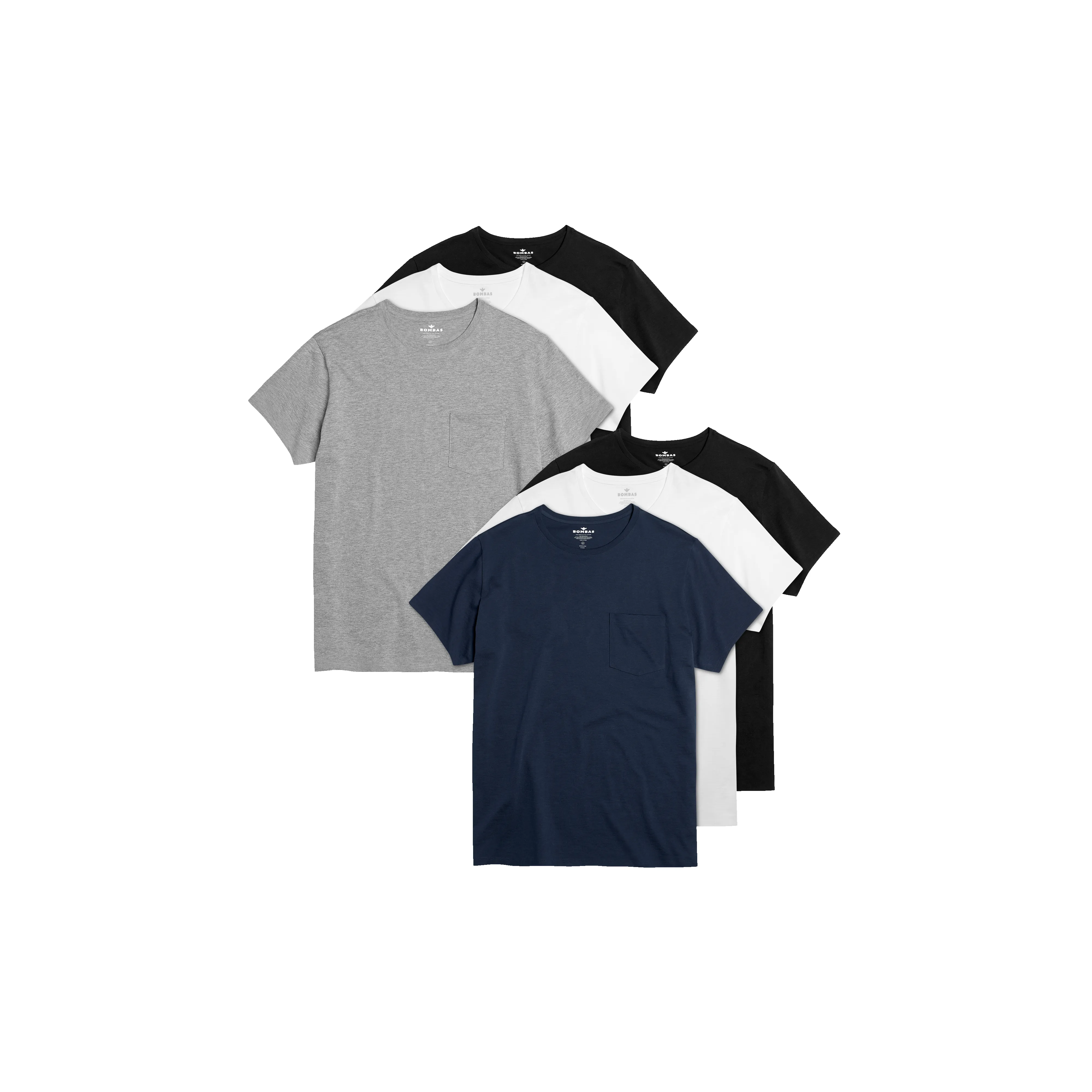 Men's Pima Cotton Pocket Crew Neck T-Shirt 6-Pack sold by Bombas product image thumbnail 5