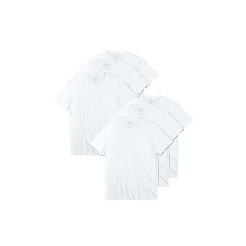 Men's Pima Cotton Pocket Crew Neck T-Shirt 6-Pack sold by Bombas