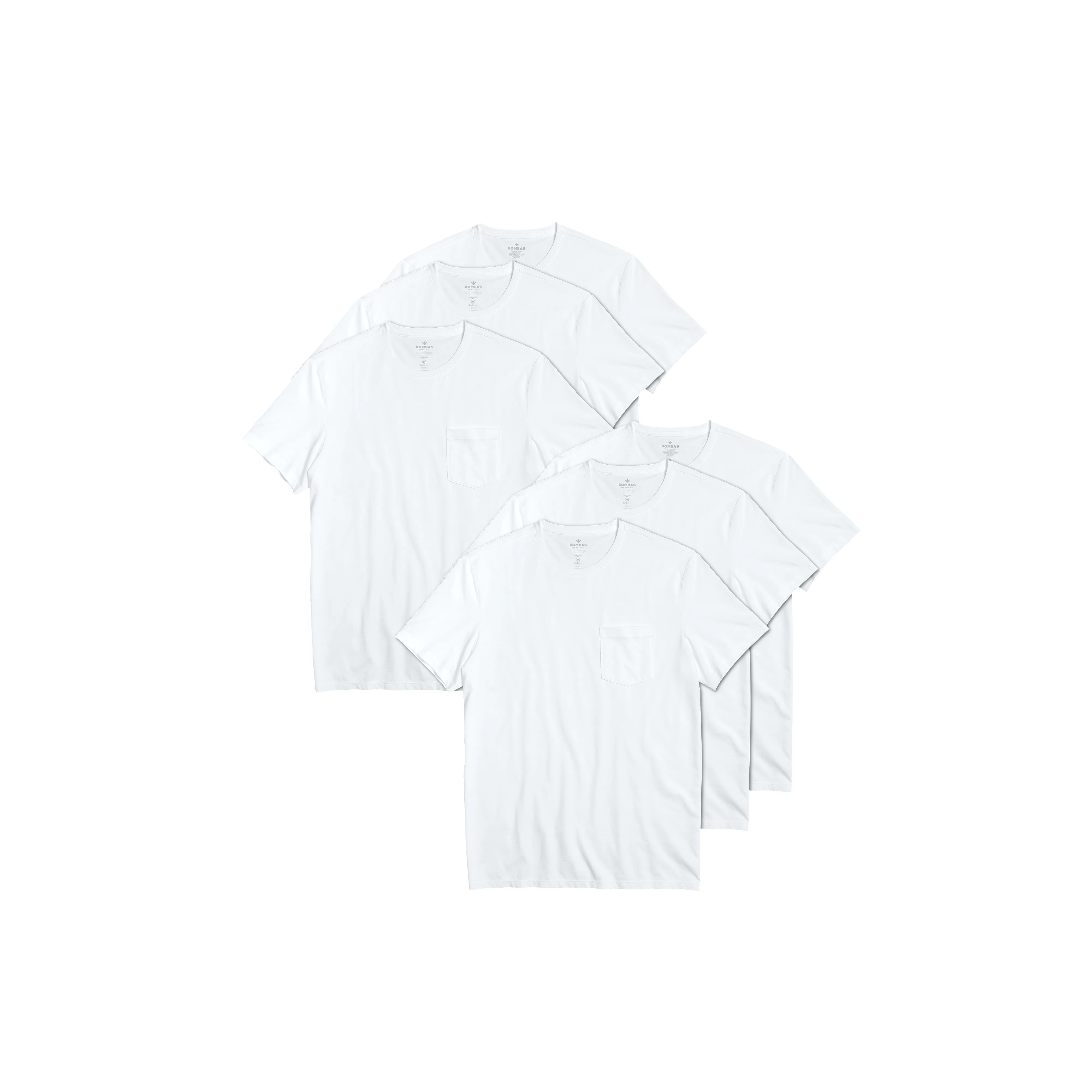 Men's Pima Cotton Pocket Crew Neck T-Shirt 6-Pack sold by Bombas