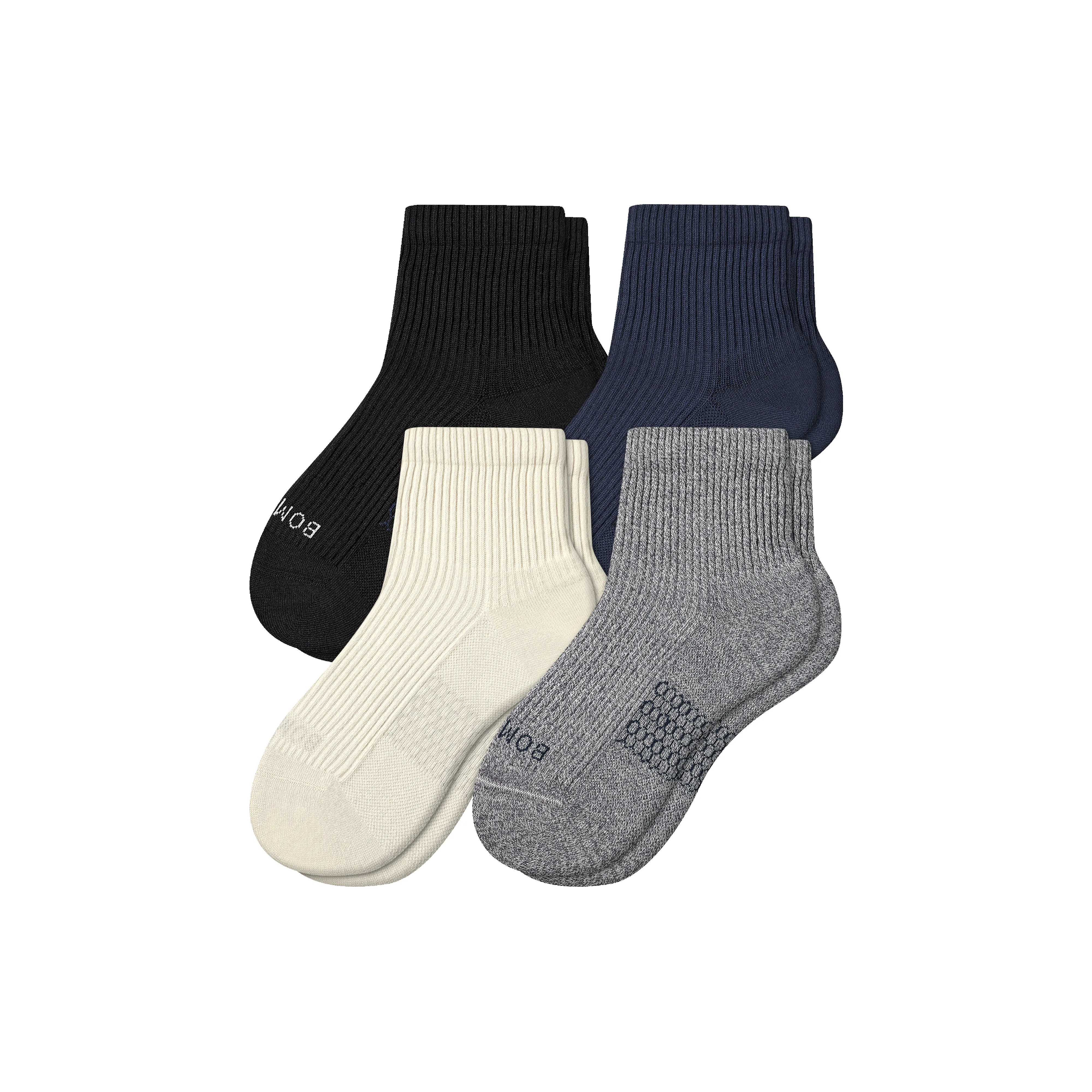 Men's Modern Rib Quarter Sock 4-Pack sold by Bombas