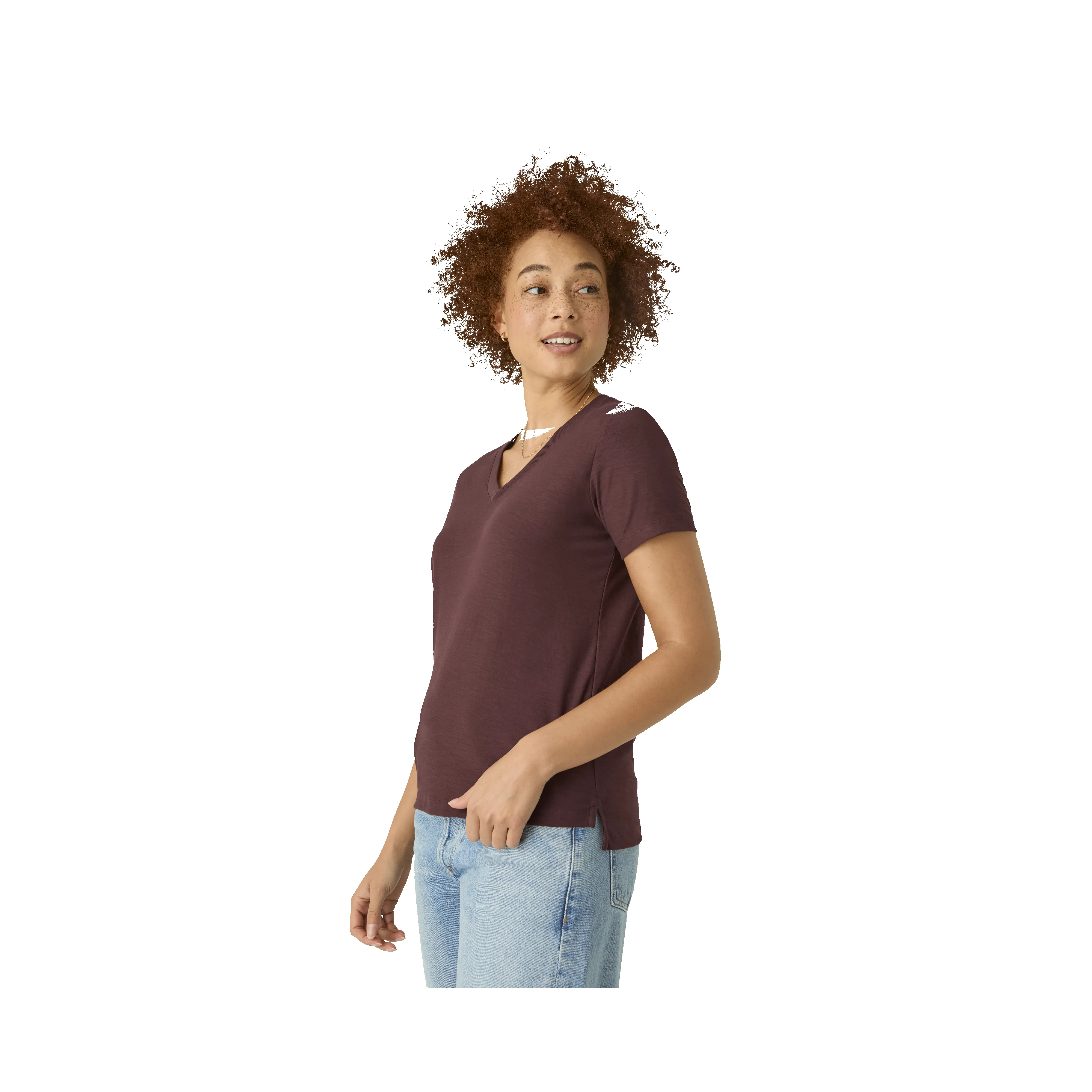 Women's Air Slub V-Neck T-Shirt sold by Bombas product image thumbnail 5