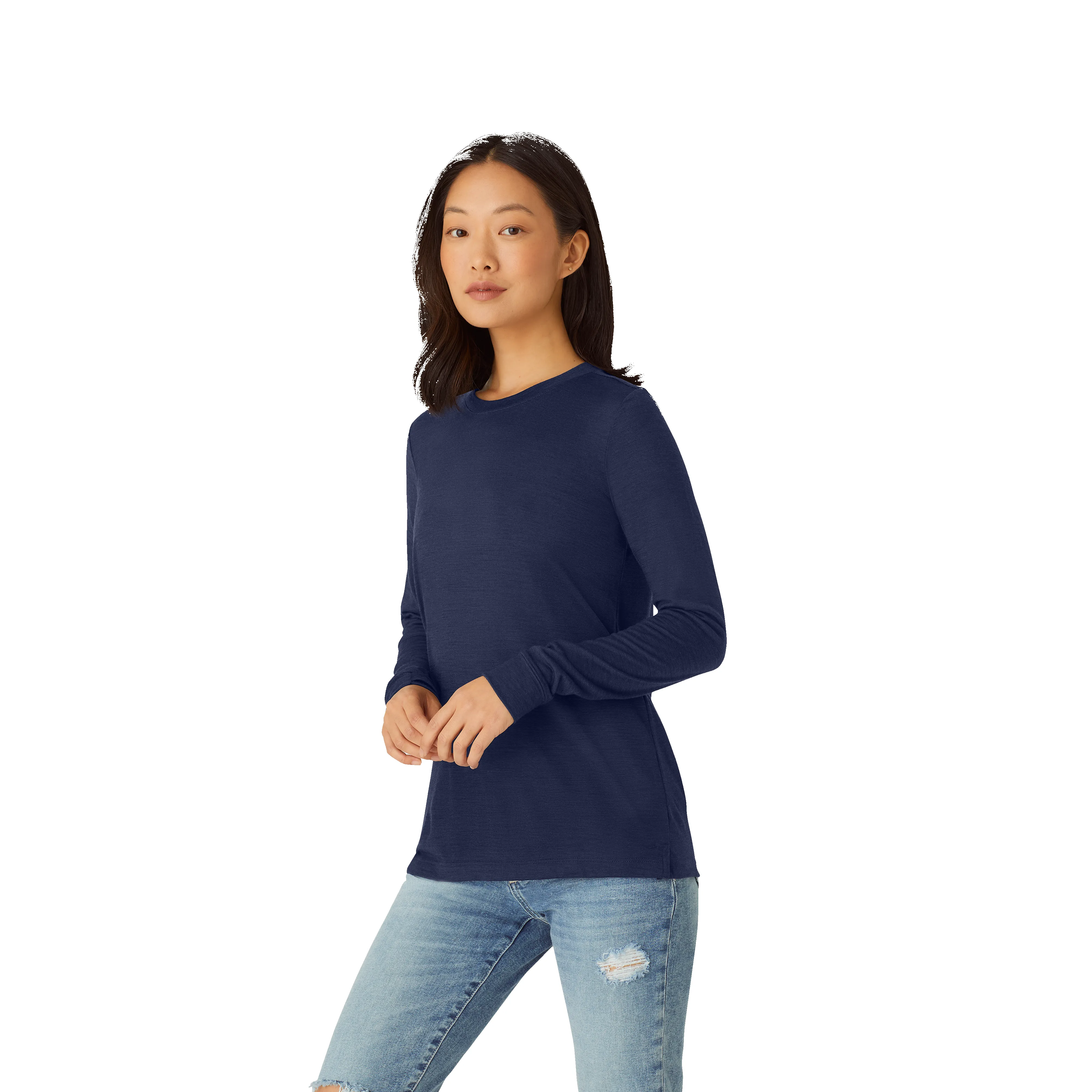 Women's Merino Wool Blend Crew Neck Long Sleeve T-Shirt sold by Bombas product image thumbnail 2