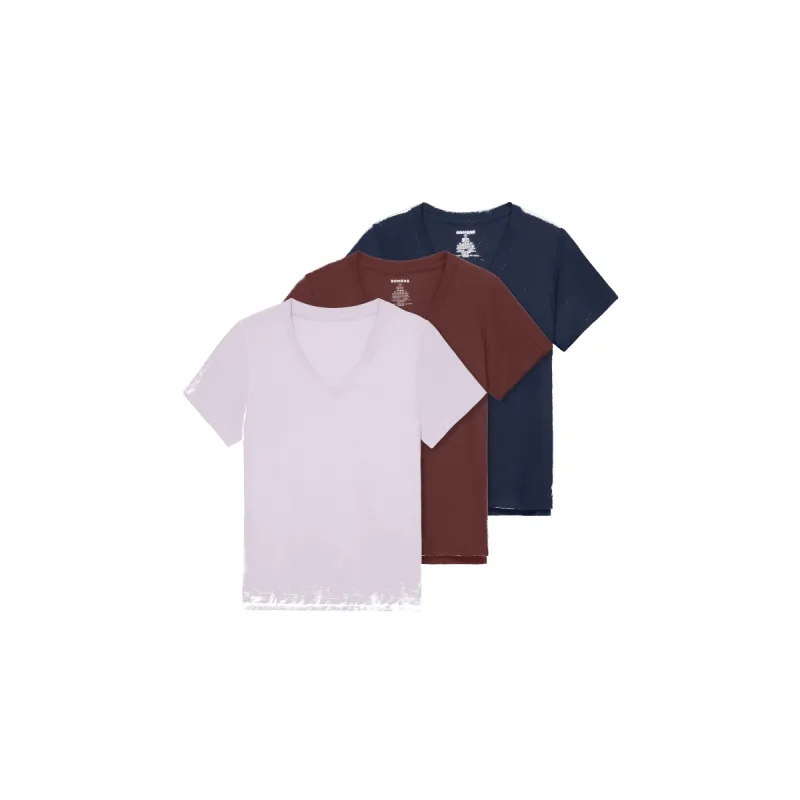 Women's Air Slub V-Neck T-Shirt 3-Pack sold by Bombas