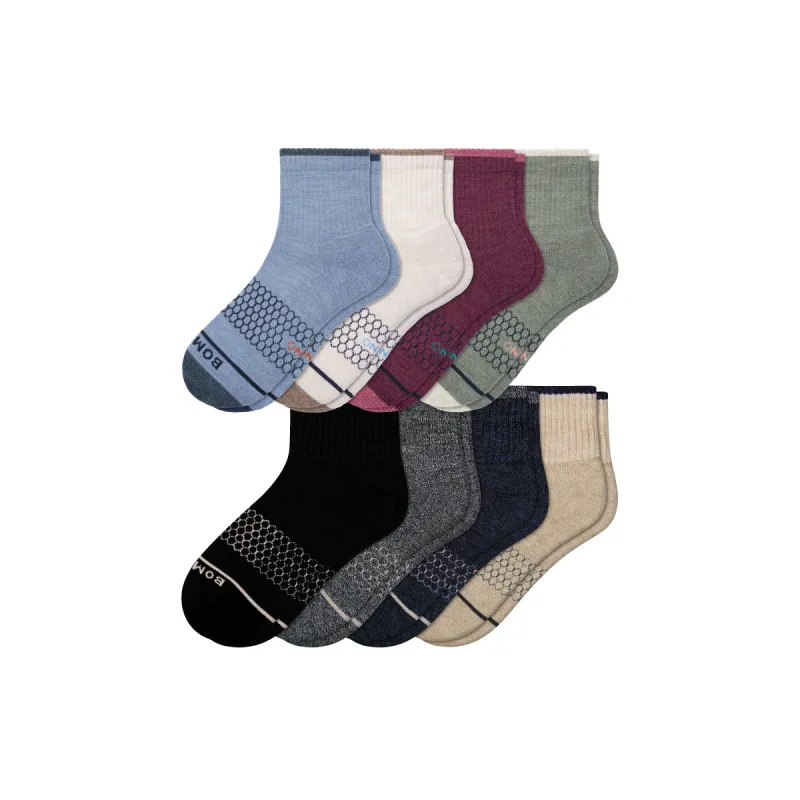 Women's Merino Wool Blend Quarter Sock 8-Pack sold by Bombas