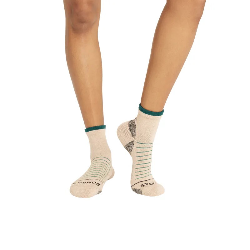 Women's Merino Wool Blend Hiking Quarter Sock 3-Pack sold by Bombas