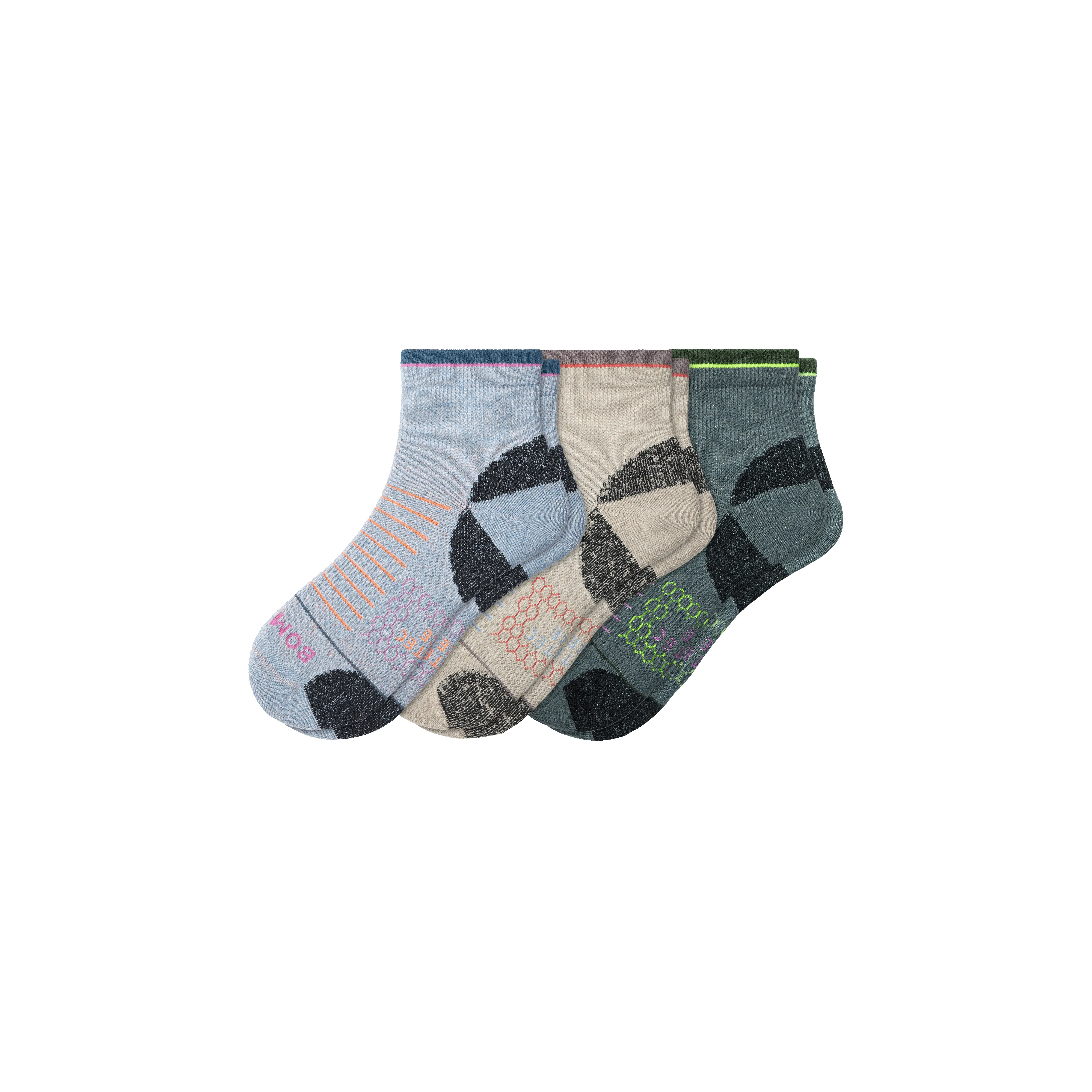 Women's Merino Wool Blend Hiking Quarter Sock 3-Pack sold by Bombas product image thumbnail 5