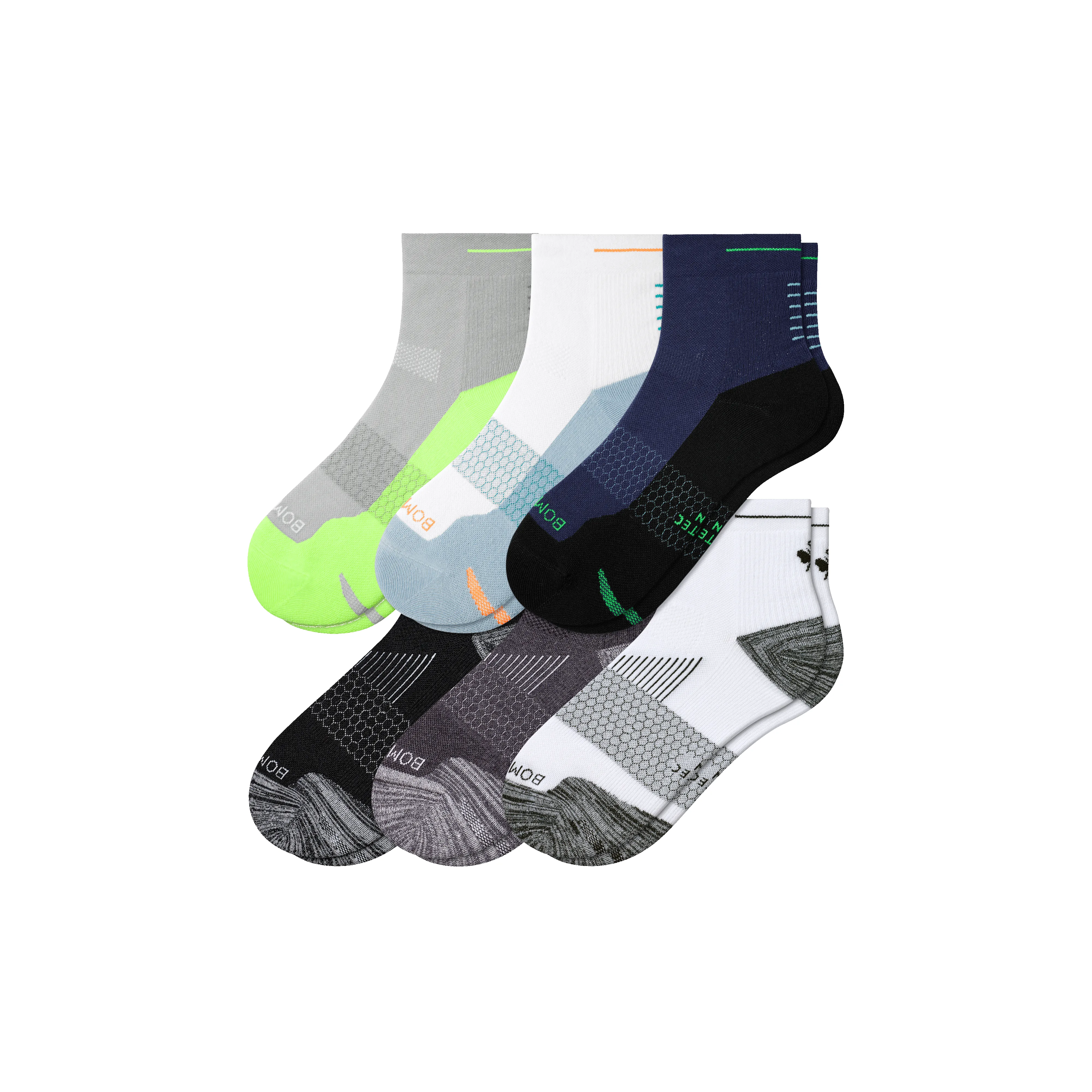 Men's Running Quarter Sock 6-Pack sold by Bombas