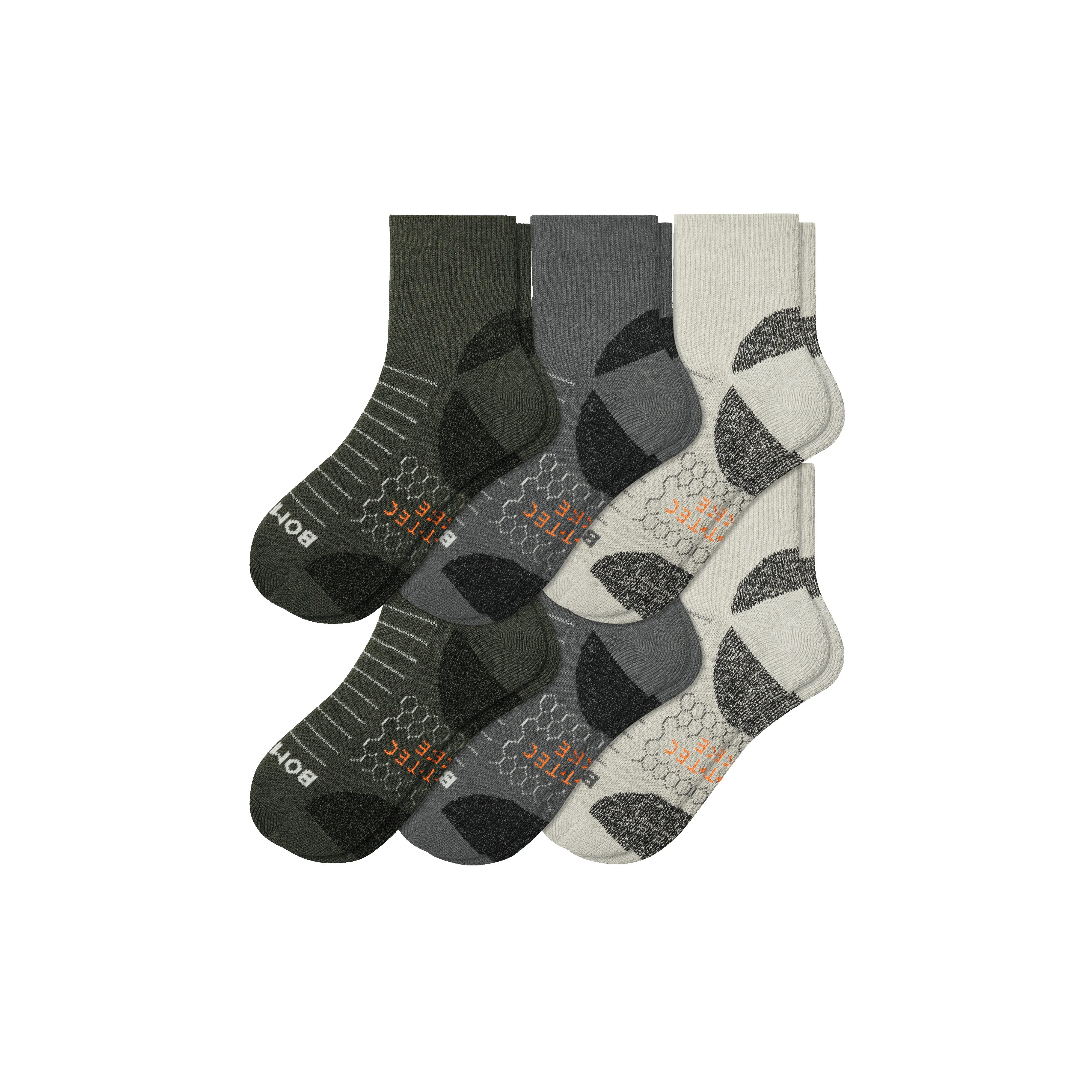 Men's Hiking Quarter Sock 6-Pack sold by Bombas