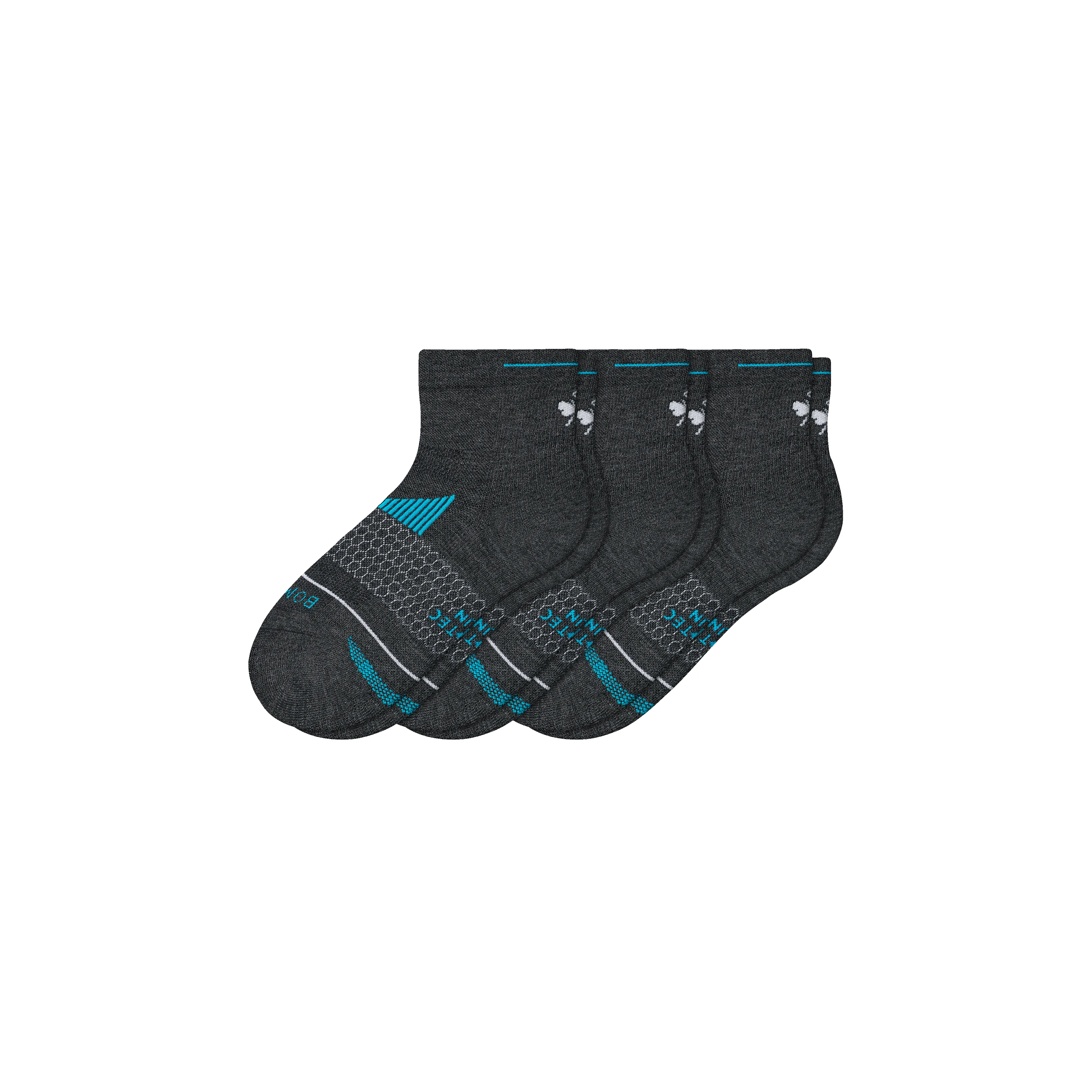 Women's Merino Wool Blend Running Quarter Sock 3-Pack sold by Bombas