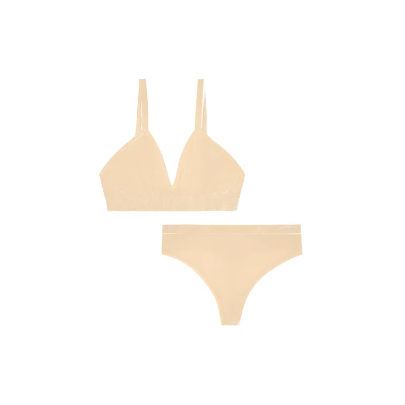 Women's Seamless Triangle Bralette + Thong sold by Bombas