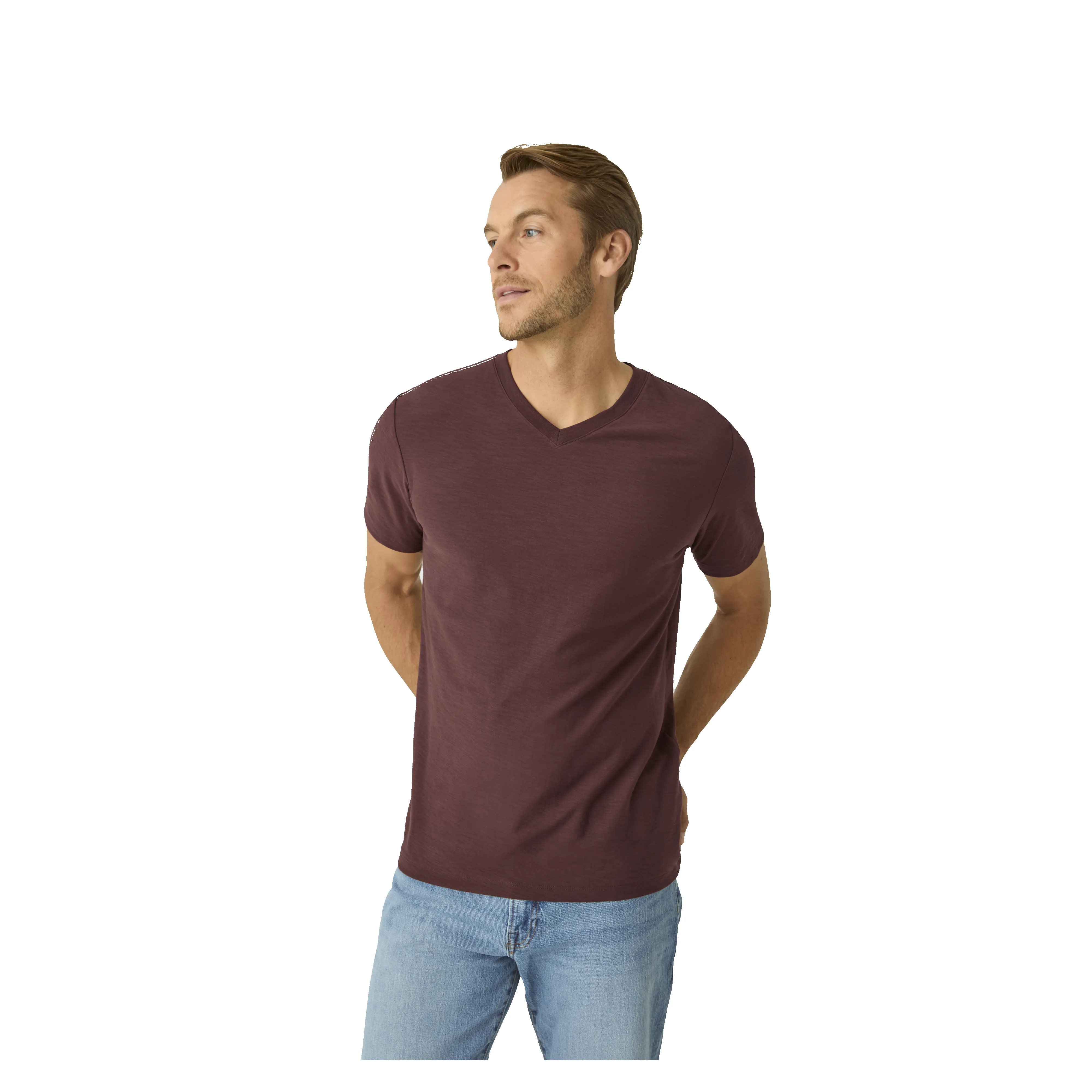 Men's Air Slub V-Neck T-Shirt sold by Bombas