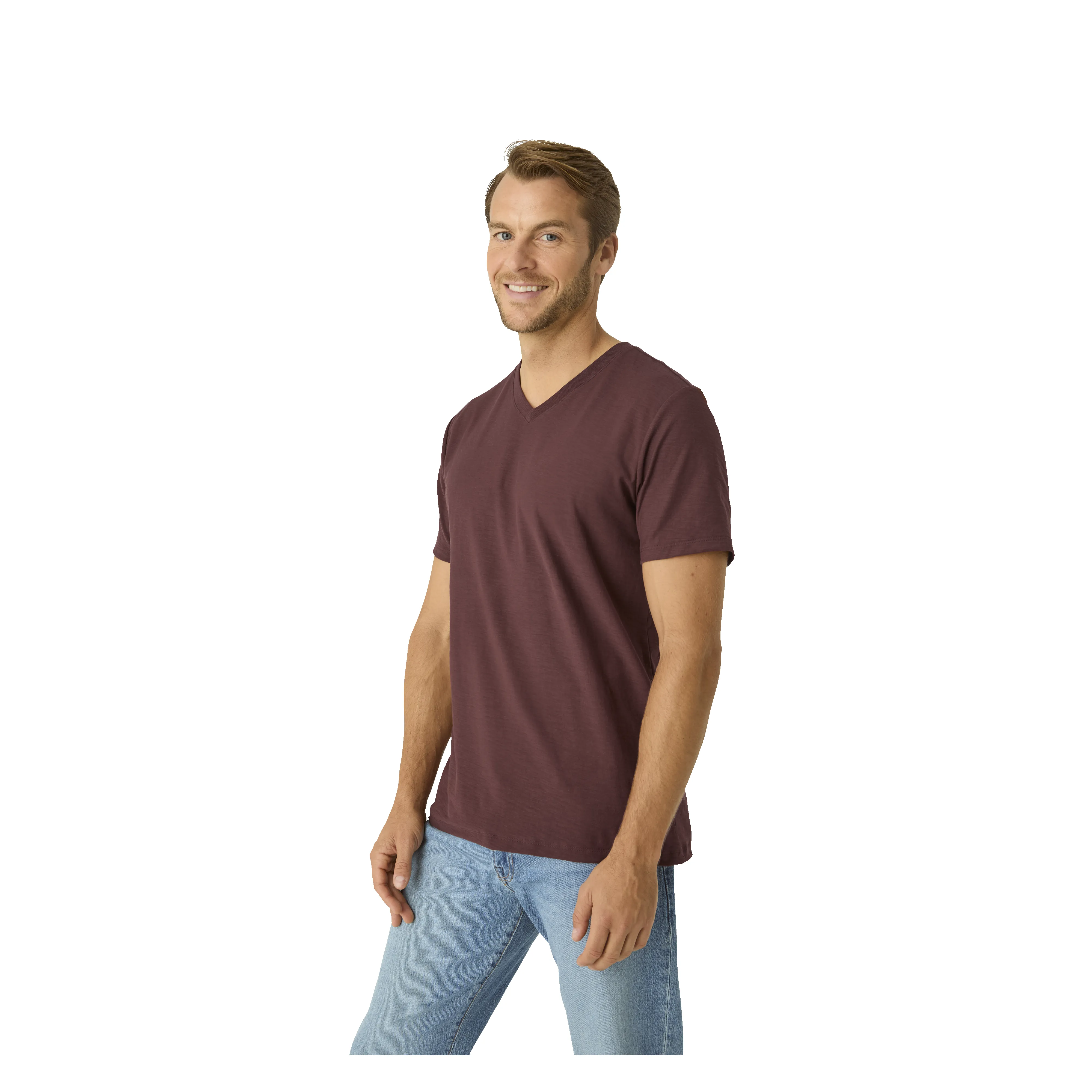 Men's Air Slub V-Neck T-Shirt sold by Bombas product image thumbnail 2