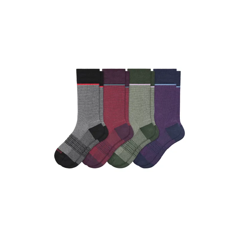 Men’s Grid-Knit Dress Calf Sock 4-Pack sold by Bombas