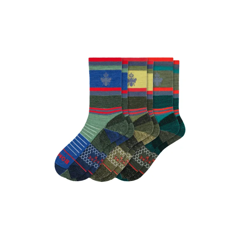 Cotopaxi x Bombas Merino Wool Blend Hiking Calf Sock 3-Pack sold by Bombas