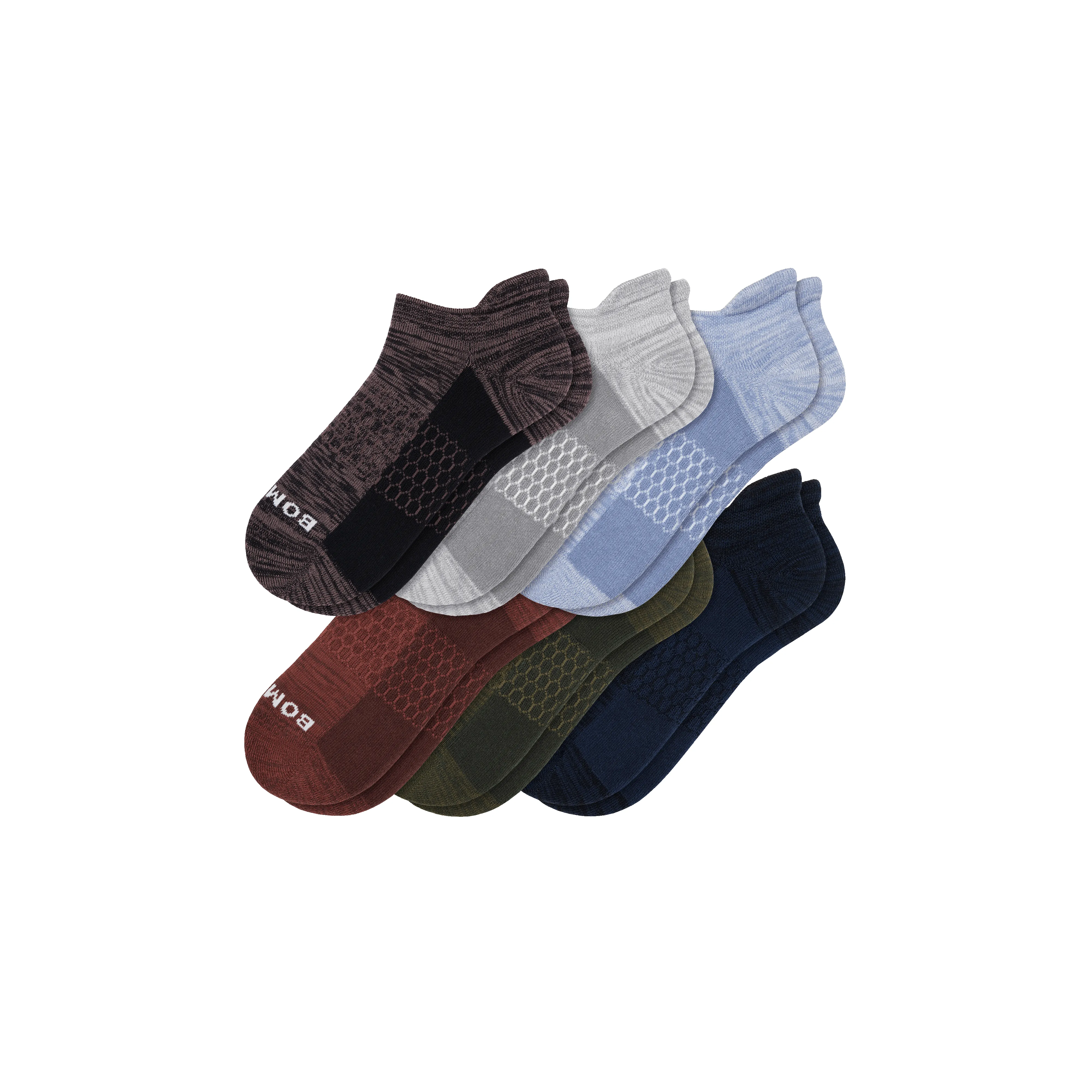 Men’s Two Tone Ankle Sock 6-Pack sold by Bombas