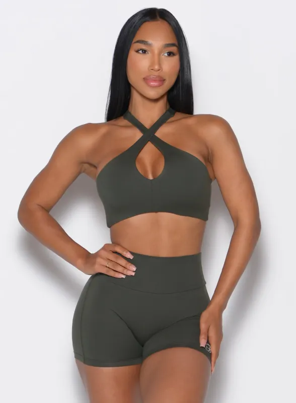 Cross Over Halter Bra sold by Bombshell Sportswear