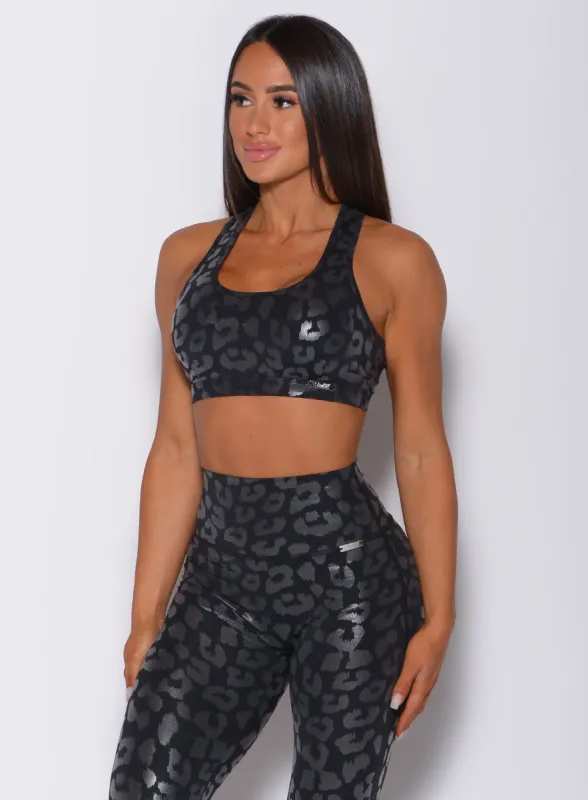 Shine Leopard Bra sold by Bombshell Sportswear