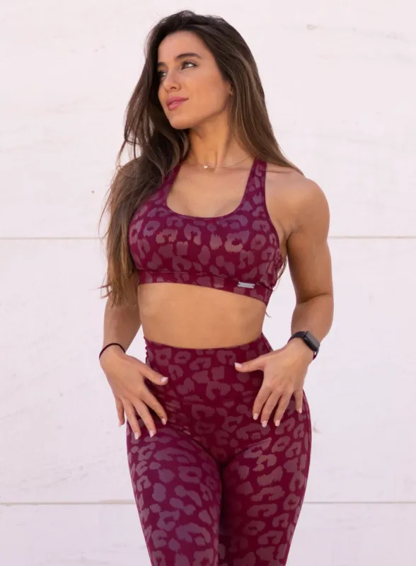 Shine Leopard Bra sold by Bombshell Sportswear