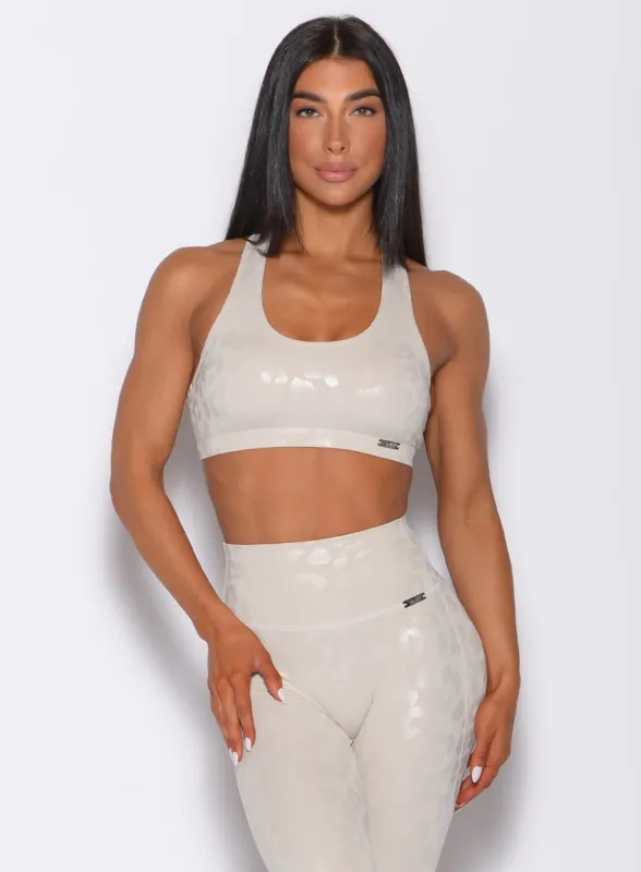 Shine Leopard Bra sold by Bombshell Sportswear