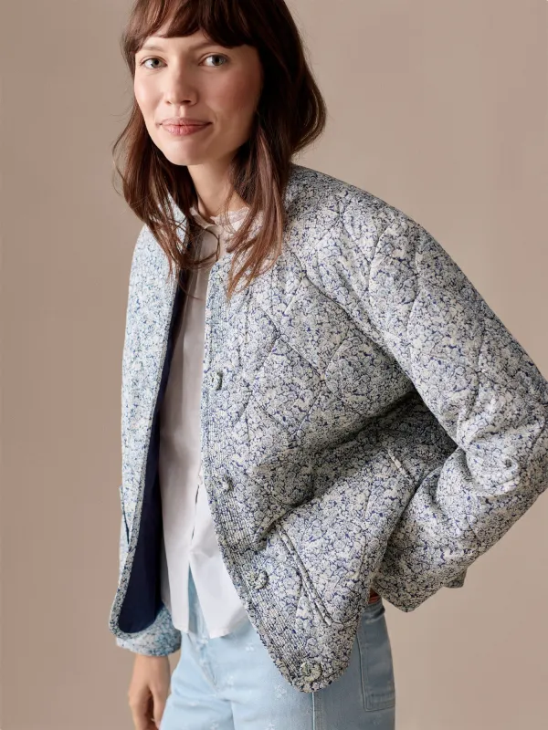 Veste matelassée Lise-Marie en tissu Liberty en coton biologique made by Bonpoint