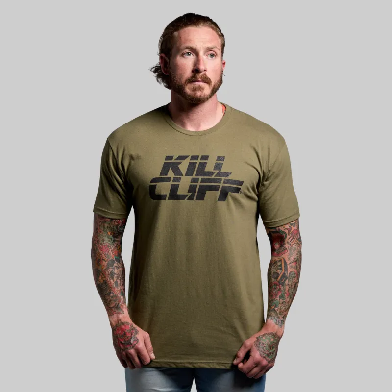 Kill Cliff Stacked Tee (Military Green) sold by Born Primitive