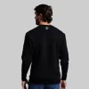 Men's Waffle Crewneck Pullover (Black) sold by Born Primitive