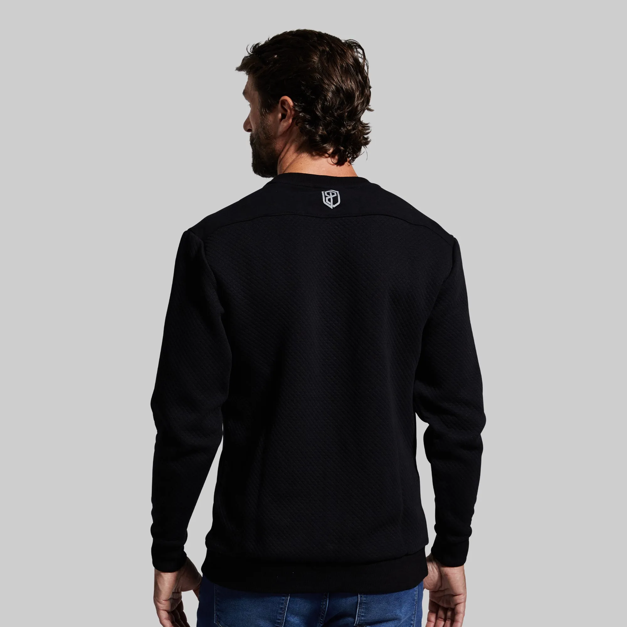 Men's Waffle Crewneck Pullover (Black) sold by Born Primitive product image thumbnail 2