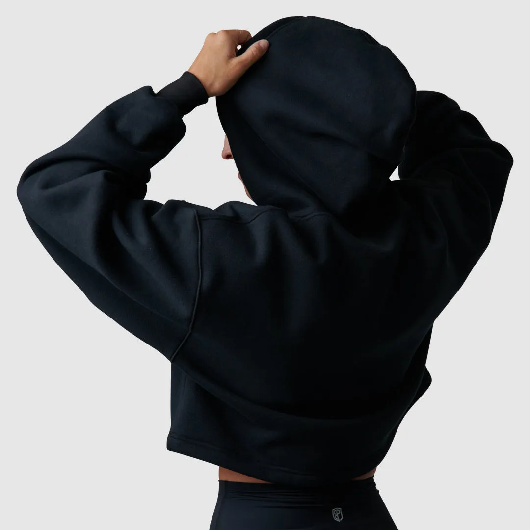 Revival Cropped Fleece Hoodie (Black) sold by Born Primitive product image thumbnail 3